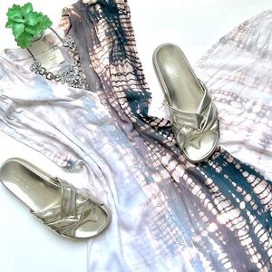 Tina + Jo Anthropologie Tie Dye Maxi Shirt Dress Button Front Duster Vest Size S